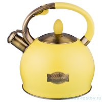 Чайник 3 л со свистком термоаккумулирующее дно индукция желтый &quot;agness&quot; / 200222