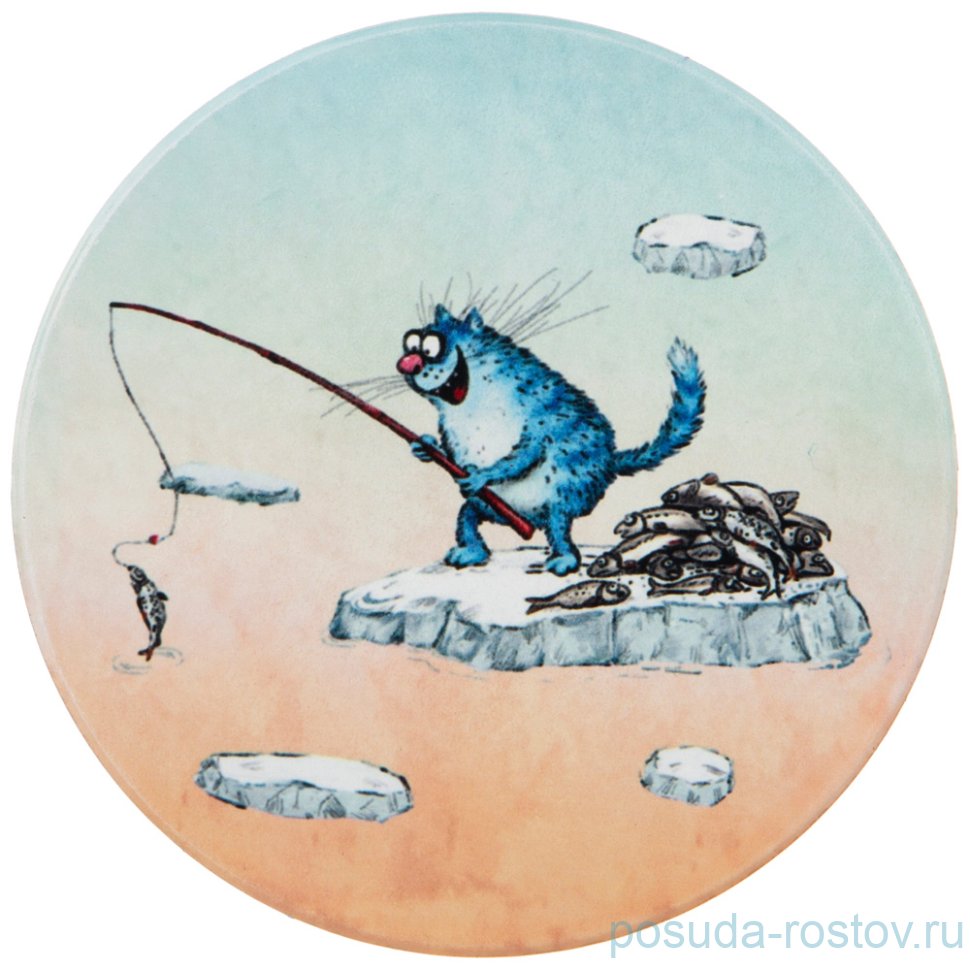 Подставка под горячее 10,3 см "Blue cats" / 225596 Подставка под горячее 10,3 см "Blue cats" / 225596