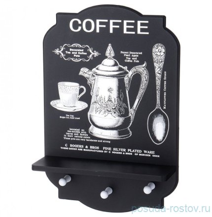 Вешалка для кухни с крючками 32,2 х 47,5 х 10 см &quot;Coffee&quot; / 375539