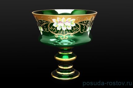 Ваза для конфет/фруктов 24 см н/н &quot;Лепка зелёная&quot; / 004852