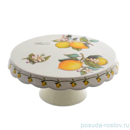 Тортница 32 см н/н &quot;Artigianato ceramico /Лимоны&quot; / 156763
