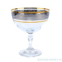 Креманки/мартинки 300 мл 2 шт &quot;Глория /Цветочный узор на платине&quot; / 028670