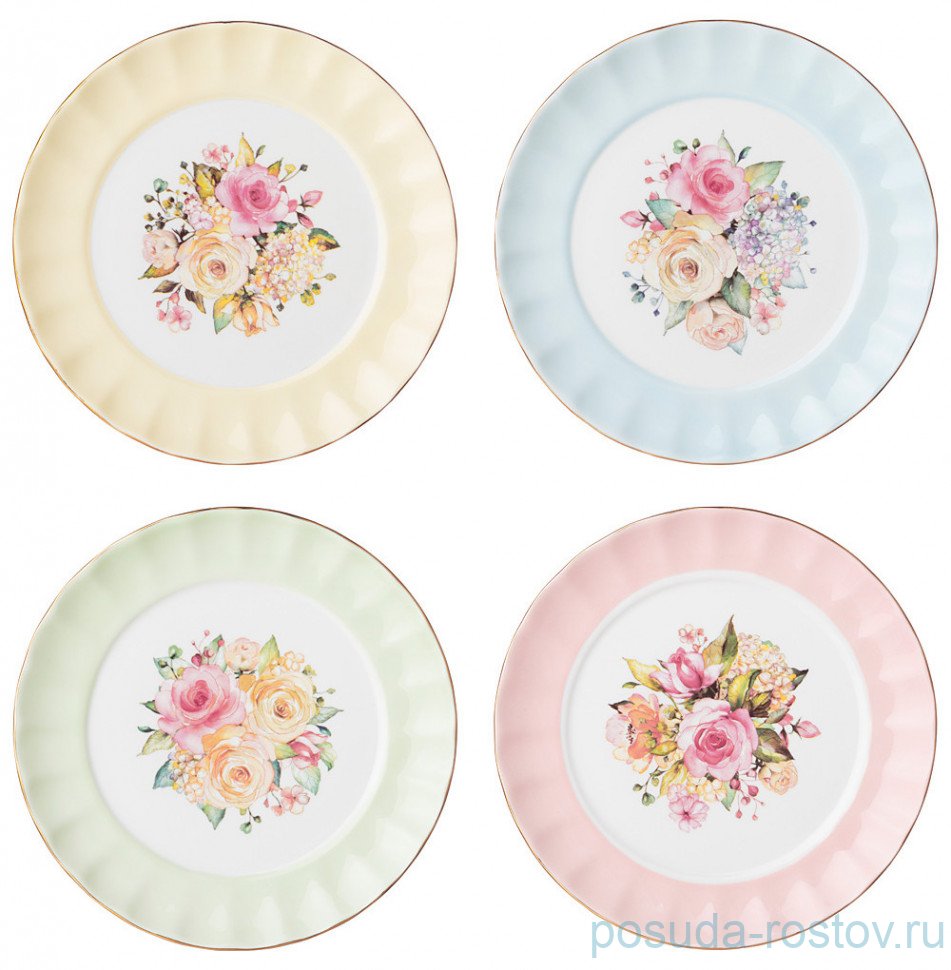 Набор тарелок 19 см 4 шт "Времена года /Микс" / 234892