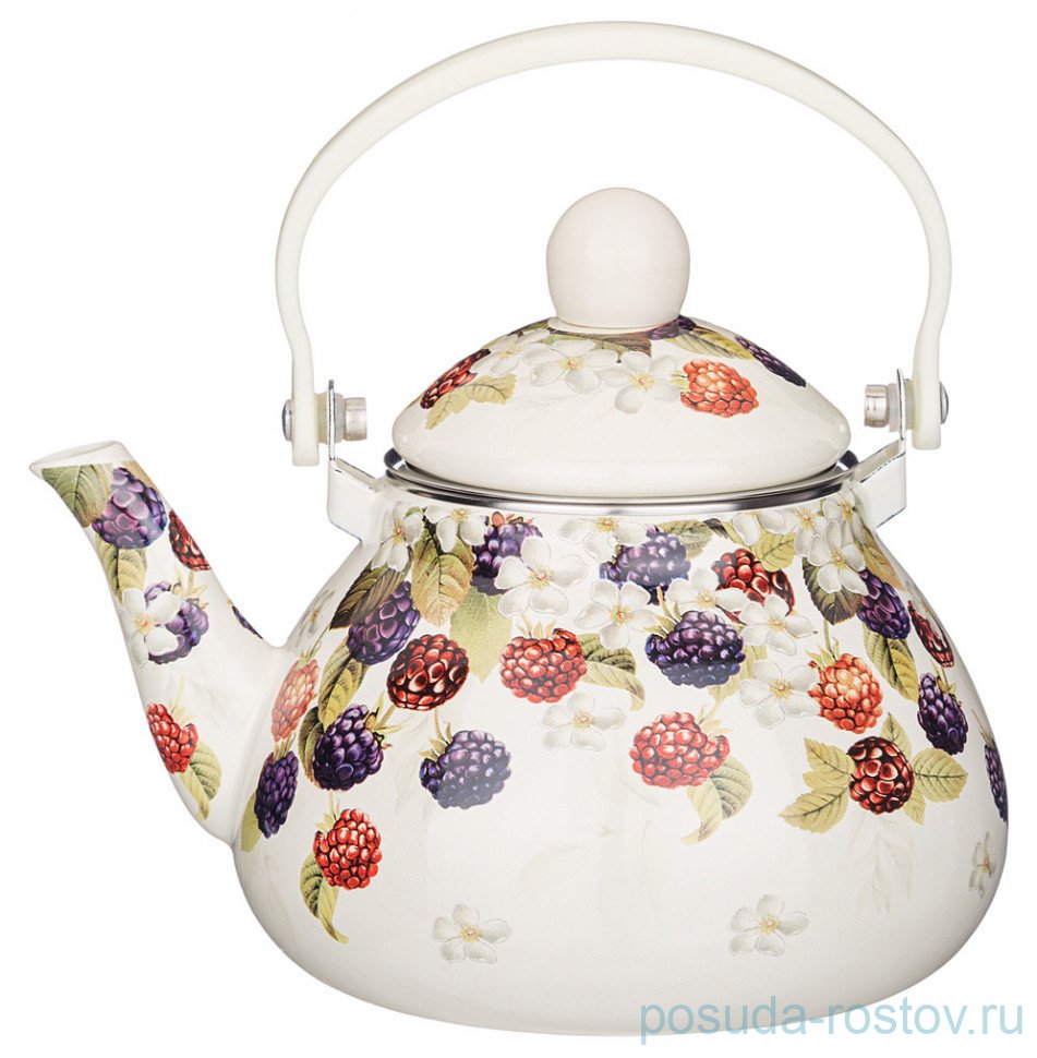 Заварочный чайник 1,3 л эмалированный с фильтром "ежевика" / 303813
