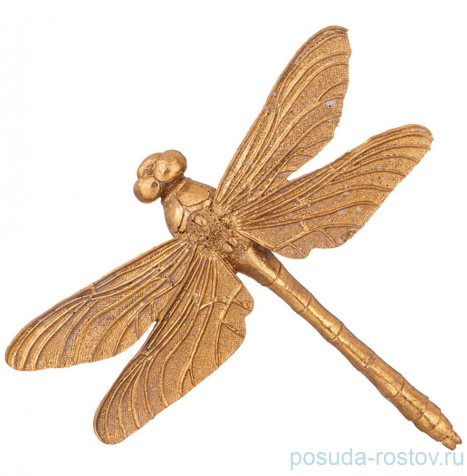 Панно 20 х 3 х 17,9 см "Стрекоза" /золотая / 269769