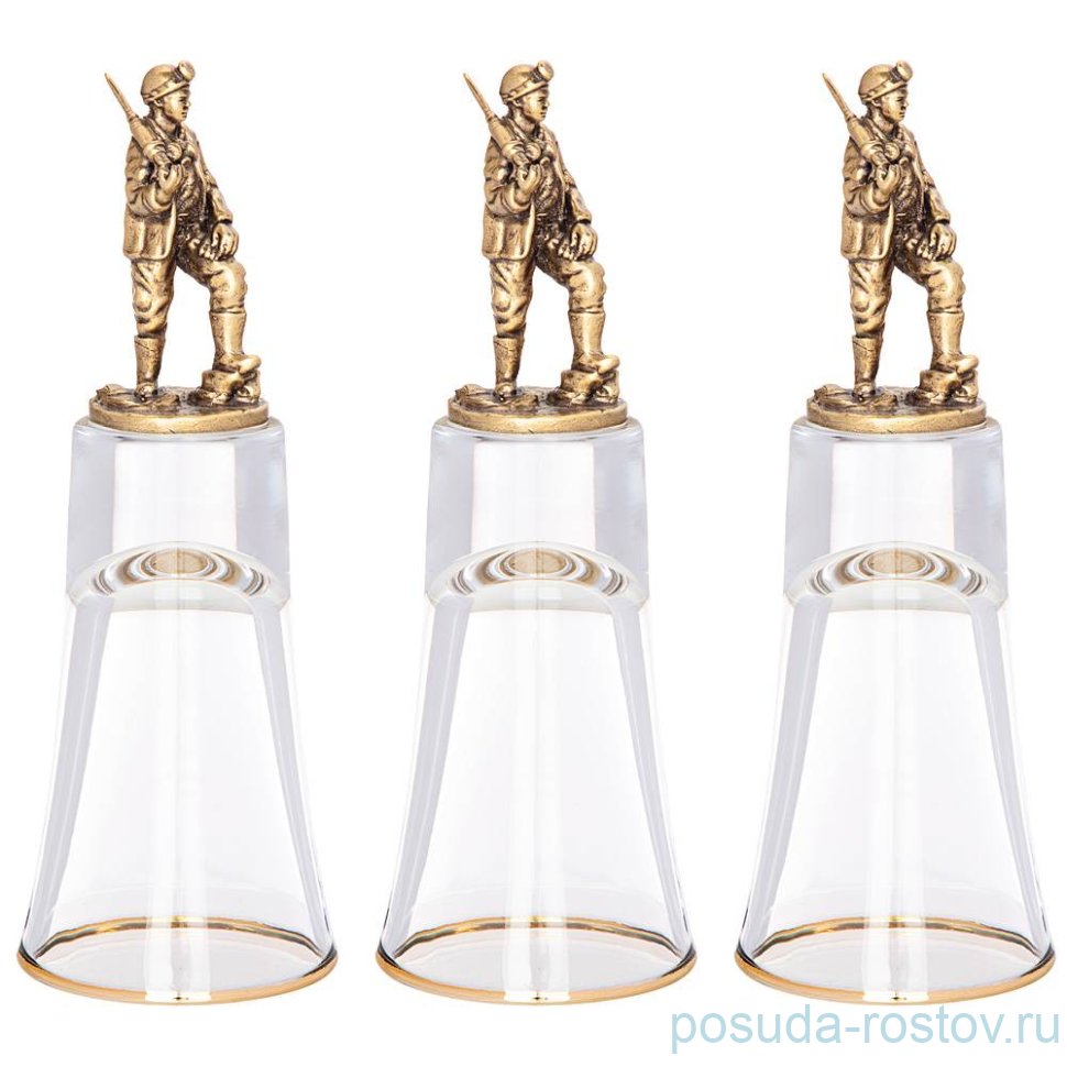 Стопки 60 мл 3 шт штрафные "Шахтёр" / 274848 Стопки 60 мл 3 шт штрафные "Шахтёр" / 274848