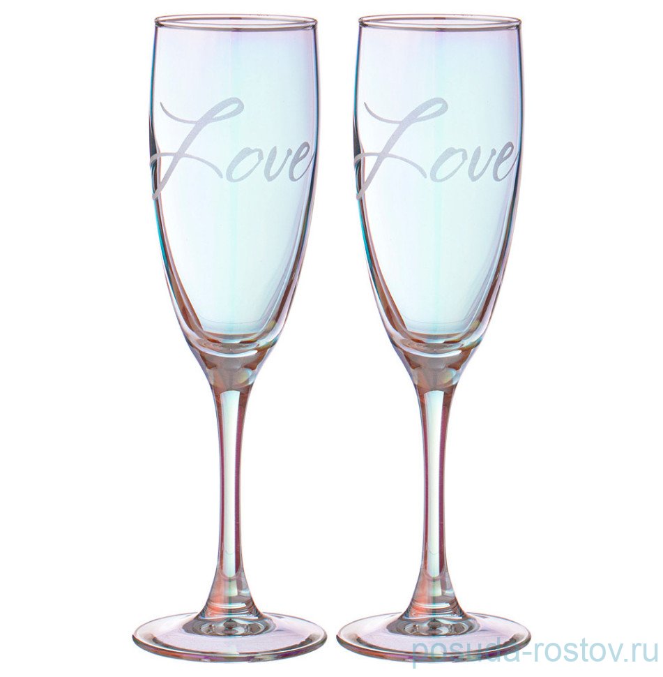Бокалы для шампанского 170 мл 2 шт "Любовь" / 323506 Бокалы для шампанского 170 мл 2 шт "Любовь" / 323506