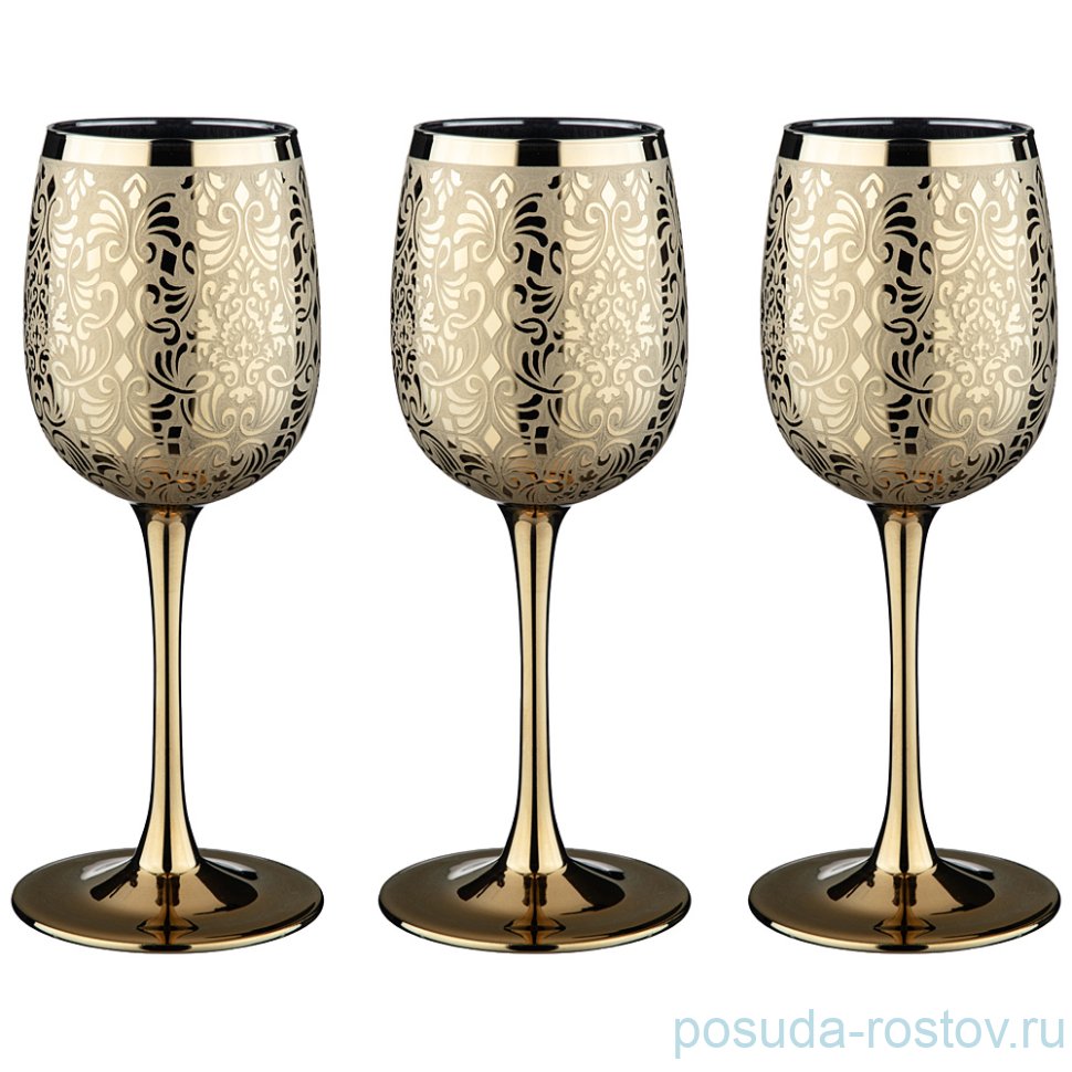 Бокалы для красного вина 300 мл 3 шт "золотой либерти" / 233398 Бокалы для красного вина 300 мл 3 шт "золотой либерти" / 233398