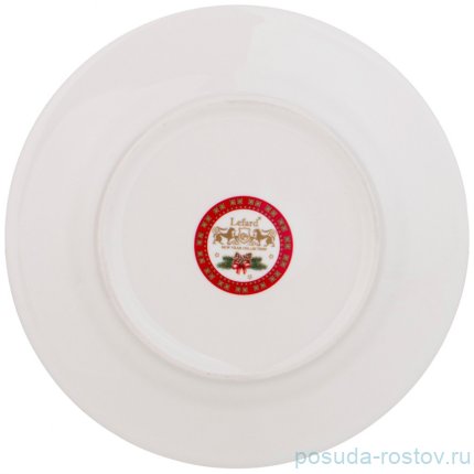 Тарелка 19 см красная &quot;С новым годом! /Дракончик с подарками&quot; / 330660