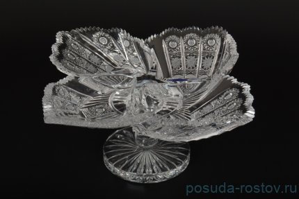 Менажница 35 см н/н &quot;Лотос /Хрусталь резной&quot; / 124094