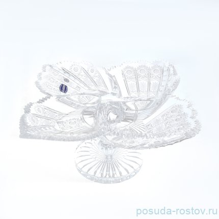 Менажница 35 см н/н &quot;Лотос /Хрусталь резной&quot; / 124094