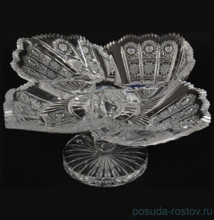 Менажница 35 см н/н &quot;Лотос /Хрусталь резной&quot; / 124094