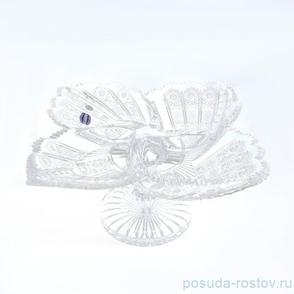 Менажница 35 см н/н &quot;Лотос /Хрусталь резной&quot; / 124094