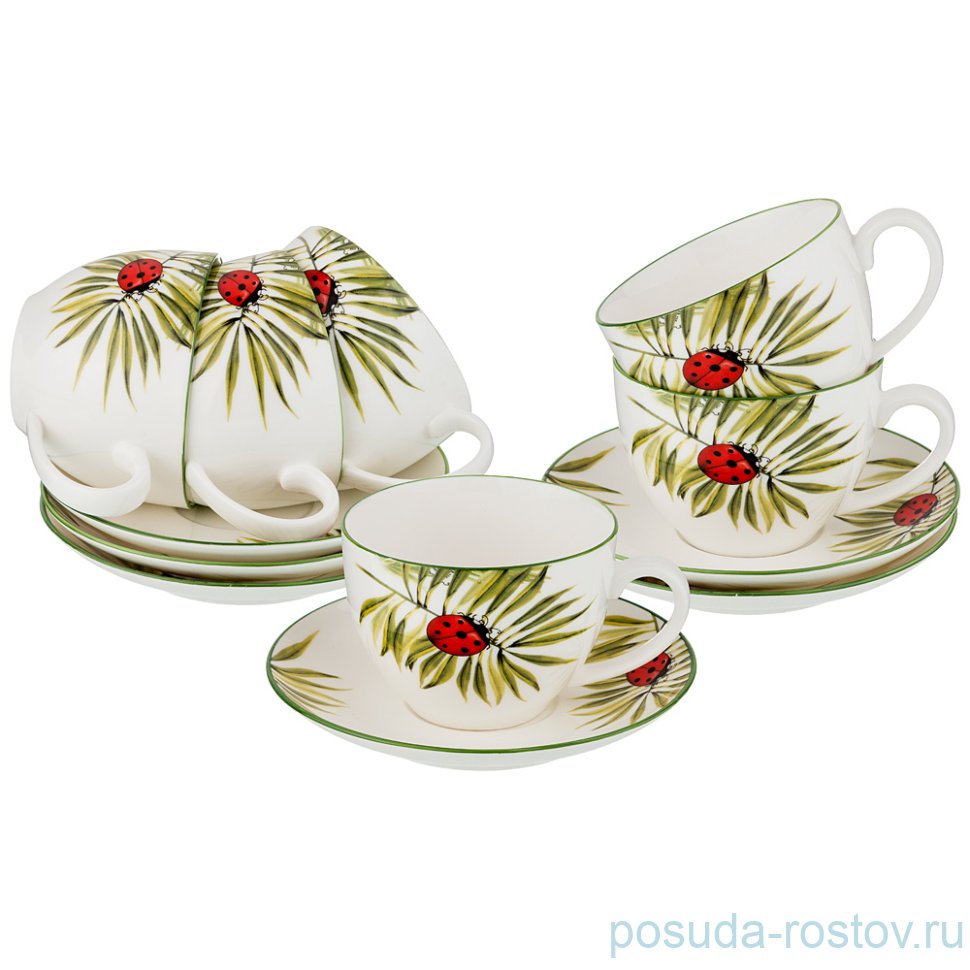 Набор чайных пар 300 мл 6 шт "леди-баг" / 190294 Набор чайных пар 300 мл 6 шт "леди-баг" / 190294