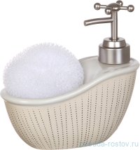 Дозатор для моющего средства 15 х 7 х 15 см 300 мл с губкой / 193657