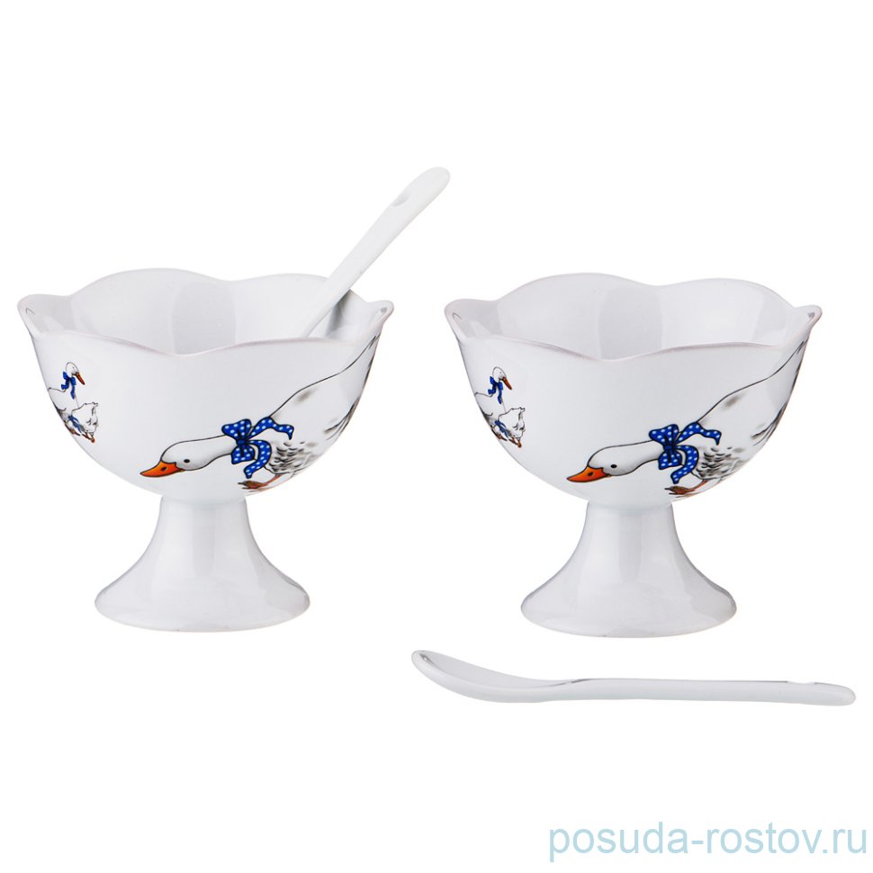 Креманки 9 х 8,5 см 2 шт "гуси" / 194420 Креманки 9 х 8,5 см 2 шт "гуси" / 194420