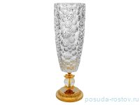 Ваза для цветов 49 см н/н золото &quot;Lisboa /Без декора&quot; хрусталь Йиглава / 150797