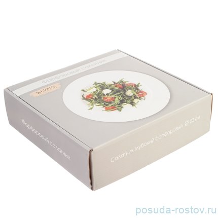 Салатник 23 см глубокий &quot;Repast /Белый орнамент&quot; / 165903