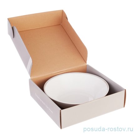 Салатник 23 см глубокий &quot;Repast /Белый орнамент&quot; / 165903