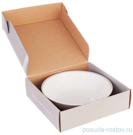 Салатник 23 см глубокий &quot;Repast /Белый орнамент&quot; / 165903