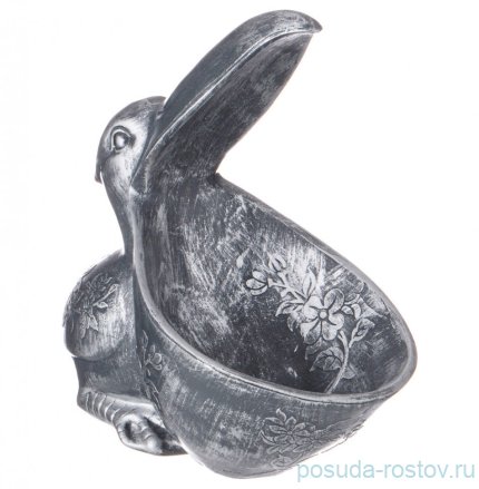 Шкатулка для мелочей 28 х 27 см серая &quot;Пеликан&quot; / 294310