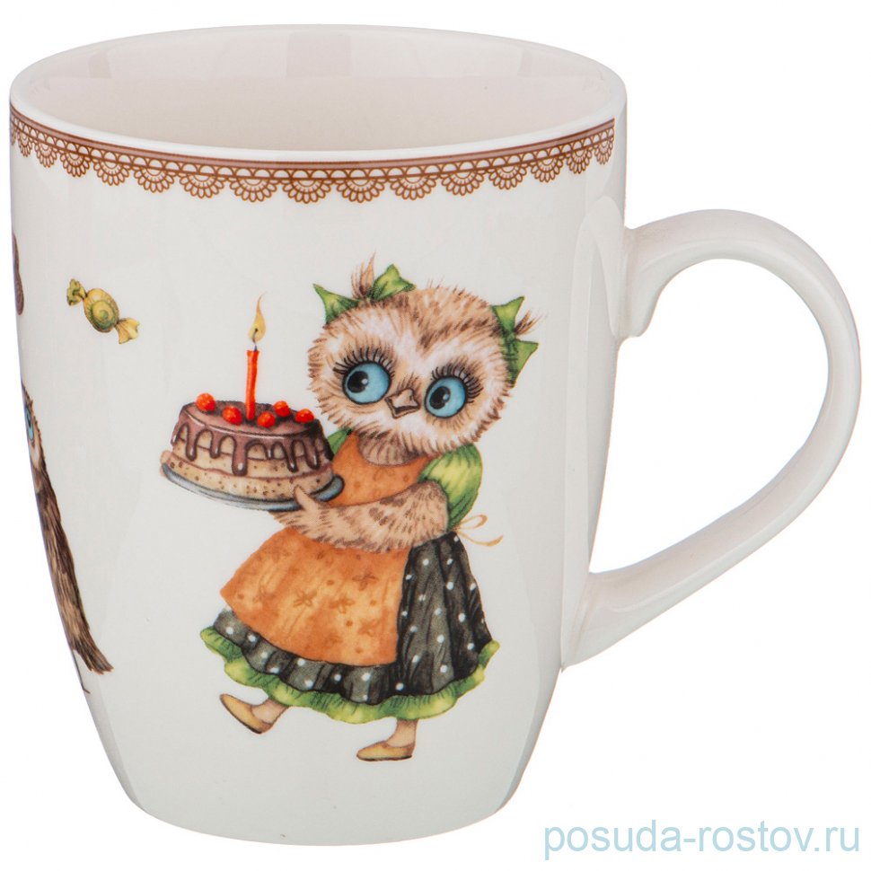 Кружка 420 мл "совушки" / 225636