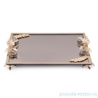 Поднос прямоугольный н/н &quot;Цветы /Gold&quot; / 245108