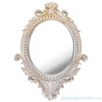 Зеркало настенное 73 х 54 см овальное белое &quot;GALAXY&quot; / 172387