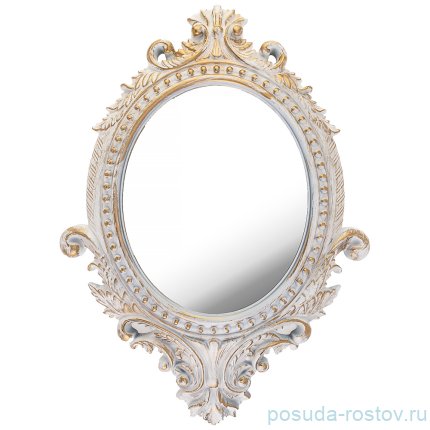 Зеркало настенное 73 х 54 см овальное белое &quot;GALAXY&quot; / 172387