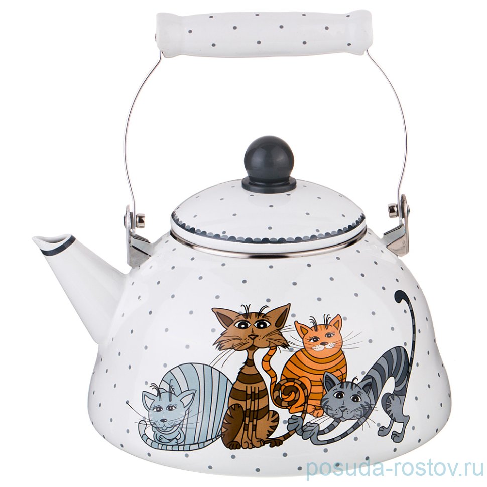 Чайник 3 л эмалированный "Озорные Коты" / 196195