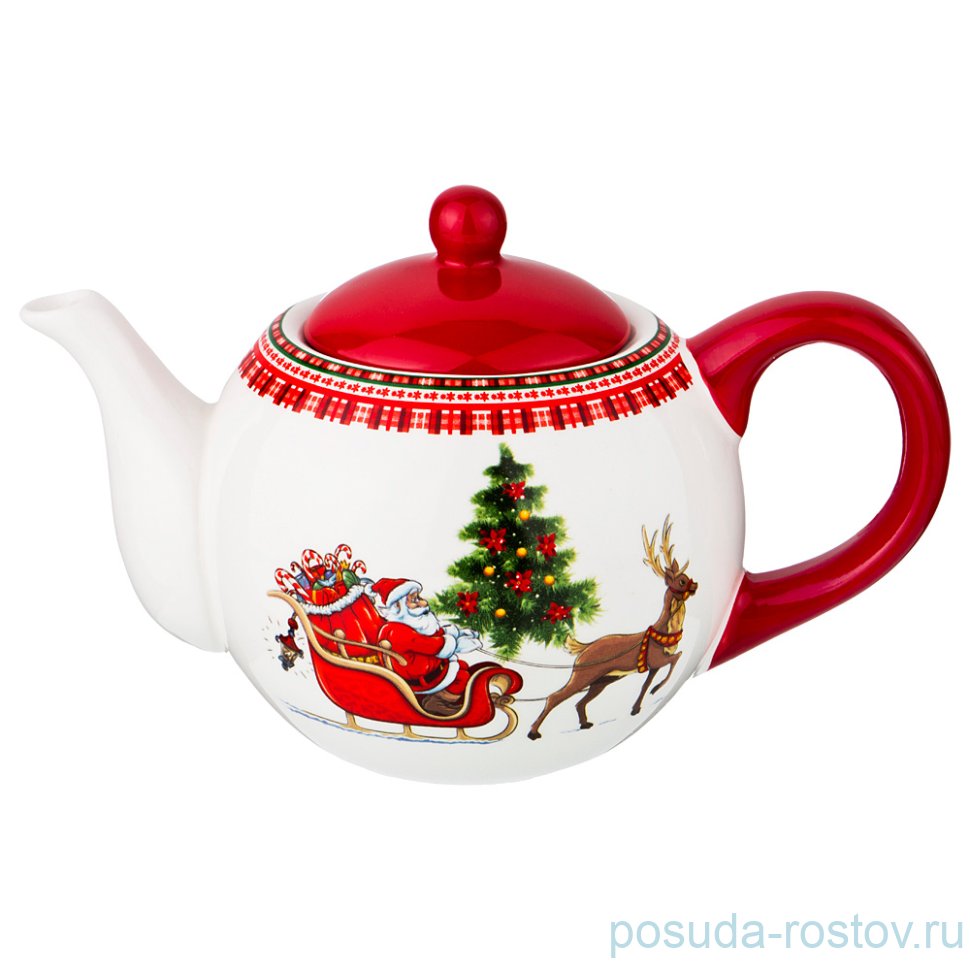 Заварочный чайник 950 мл "Оленья упряжка" / 190333 Заварочный чайник 950 мл "Оленья упряжка" / 190333