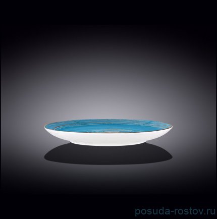 Тарелка 25,5 см голубая &quot;Spiral&quot; / 261654