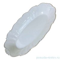 Блюдо 36 см овальное &quot;Крокус /золото&quot; (подарочная упаковка) / 374737