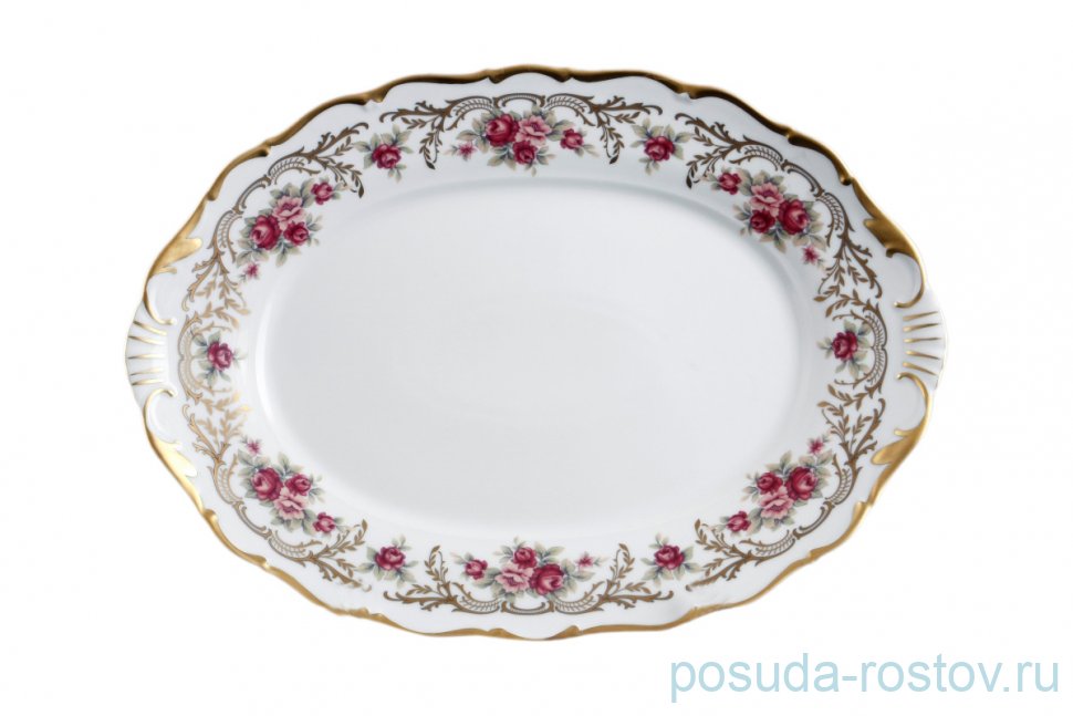 Блюдо 36 см овальное Bohemia Porcelan Moritz Zdekauer 1810 s.r.o. "Анжелика /Плетистая роза" / 071987 Блюдо 36 см овальное Bohemia Porcelan Moritz Zdekauer 1810 s.r.o. "Анжелика /Плетистая роза" / 071987