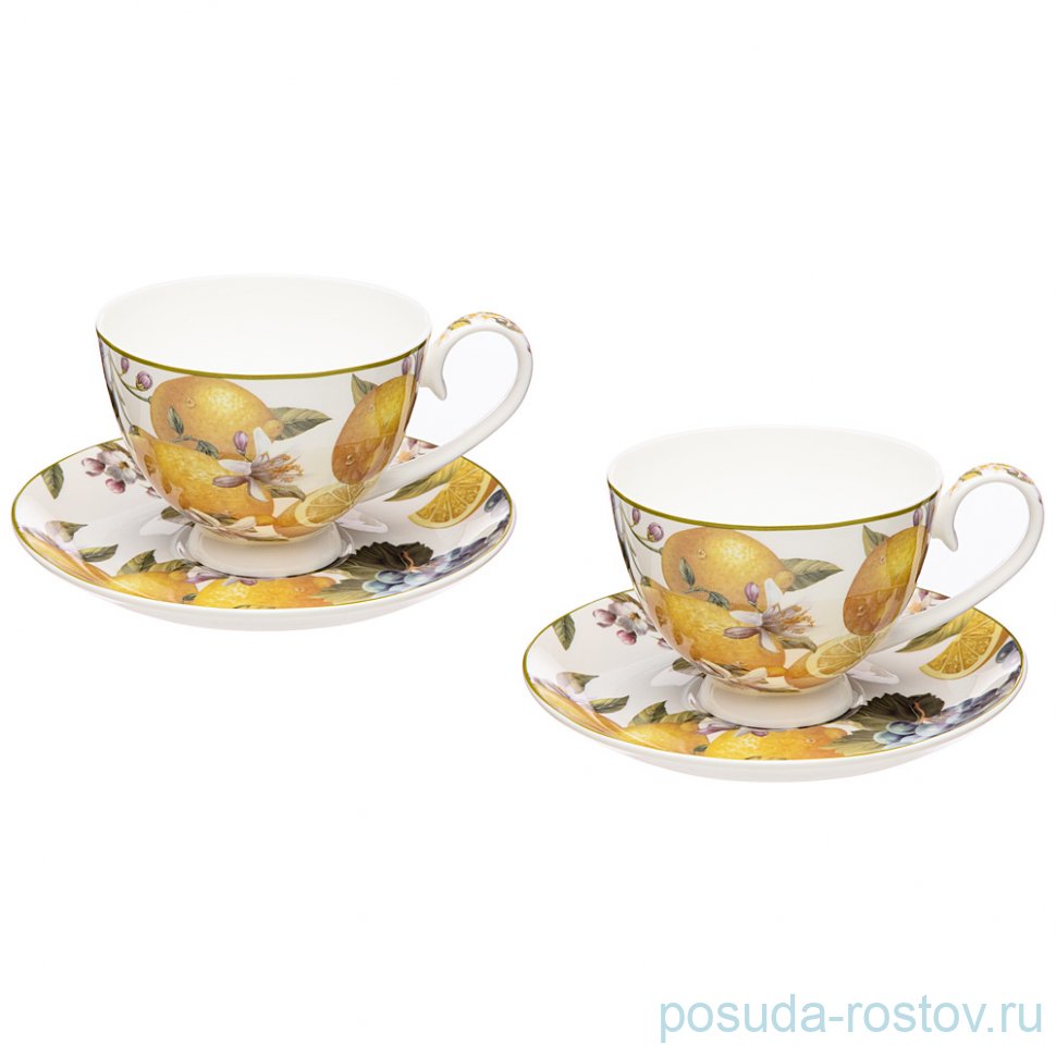Набор чайных пар 250 мл 2 шт "Фрукты" / 251965