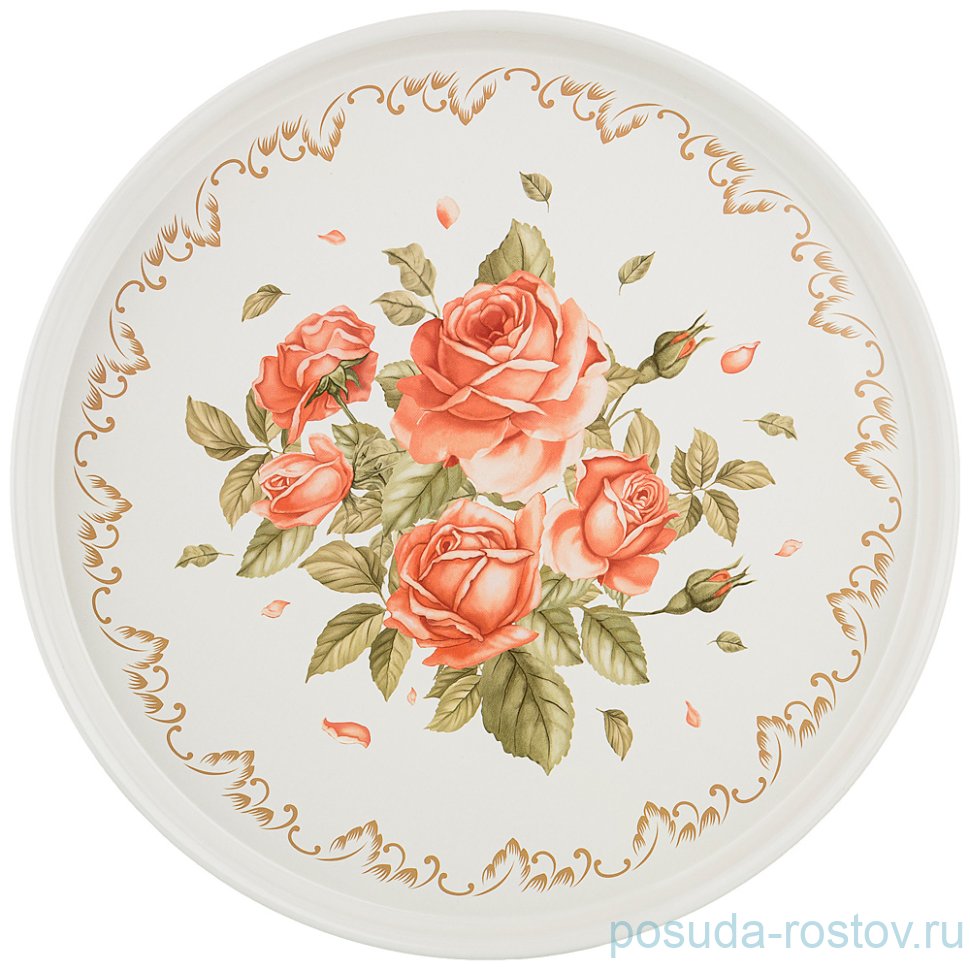 Поднос 33 х 2,1 см сервировочный "Корейская роза" / 209787
