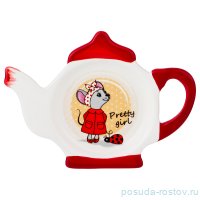 Подставка для чайного пакетика 13 х 9 х 2 см &quot;Литл Маус /Pretty girl&quot; / 190321