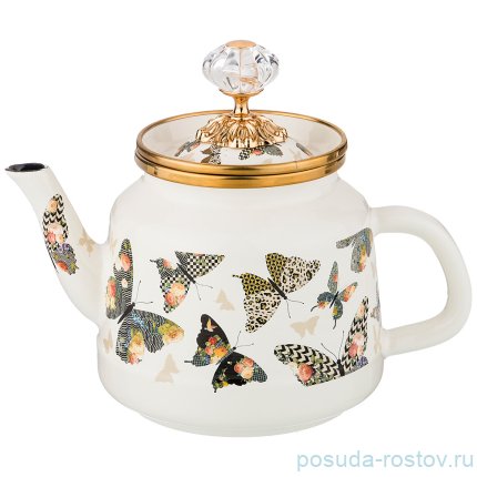 Чайник 1 л эмалированный &quot;Agness /Бабочки&quot; / 197743