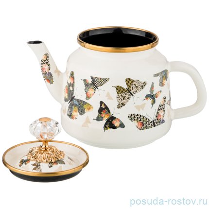 Чайник 1 л эмалированный &quot;Agness /Бабочки&quot; / 197743