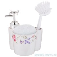 Набор для кухни (дозатор для моющего средства 13 х 11 х 10 см 350 мл, губка, щётка) &quot;пасадена&quot; / 193666