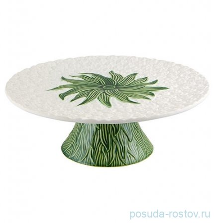 Тортница 33 см н/н бело-зелёная &quot;Ананас&quot; / 290926
