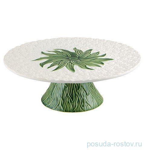 Тортница 33 см н/н бело-зелёная "Ананас" / 290926 Тортница 33 см н/н бело-зелёная "Ананас" / 290926