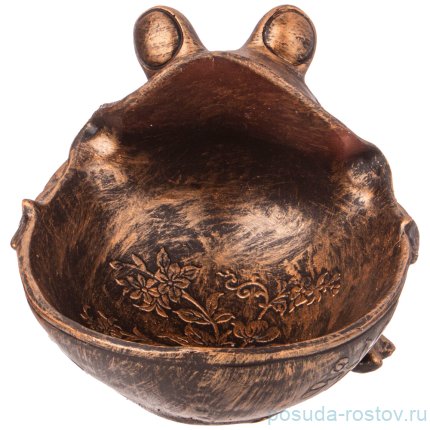 Шкатулка для мелочей 26 х 18 см &quot;Лягушка&quot; /бронза  / 271924