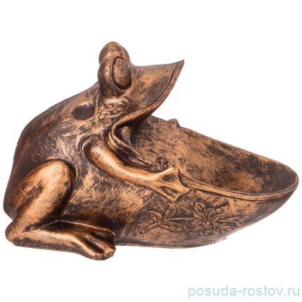 Шкатулка для мелочей 26 х 18 см &quot;Лягушка&quot; /бронза  / 271924