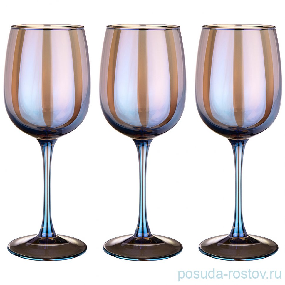 Бокалы для красного вина 420 мл 3 шт "Лазурит" / 251997