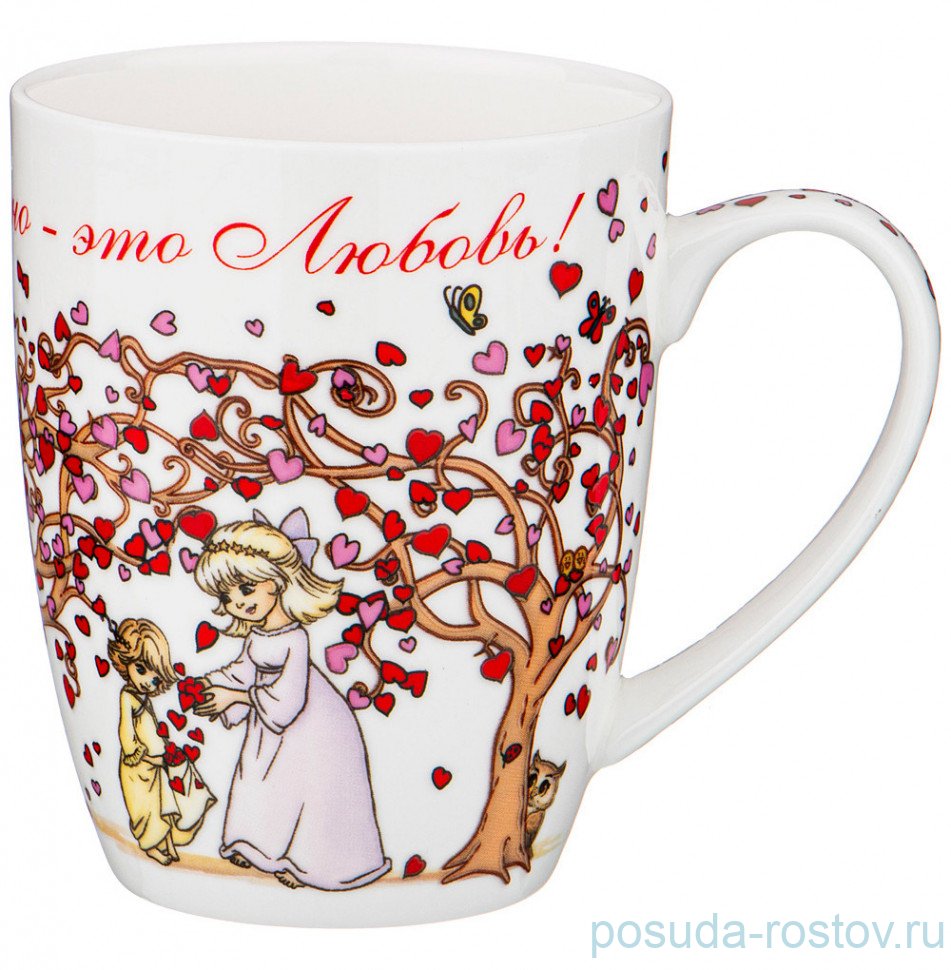 Кружка 400 мл "Дерево сердец" / 227338