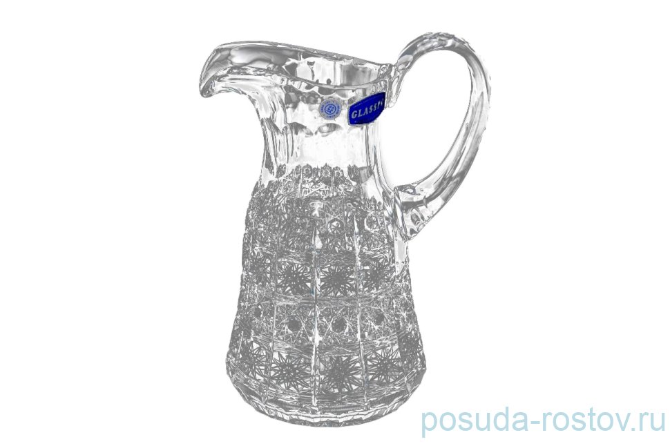 Кувшин для сока 900 мл "Glasspo /Хрусталь резной" / 028441