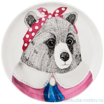 Тарелка 19 см 1 шт &quot;Fashion Animals /Медведица&quot; / 213571