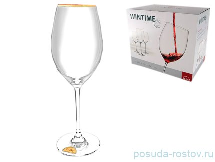 Бокалы для белого вина 410 мл 6 шт &quot;Wintime /Золотая отводка&quot; / 088028