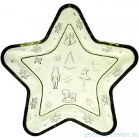 Блюдо 21 х 21 х 2,5 см Звезда &quot;Щелкунчик green&quot; / 378984